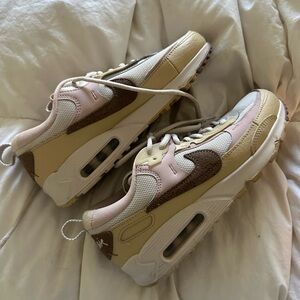 Nike Women's Air Max Sneakers - Cream and Brown
